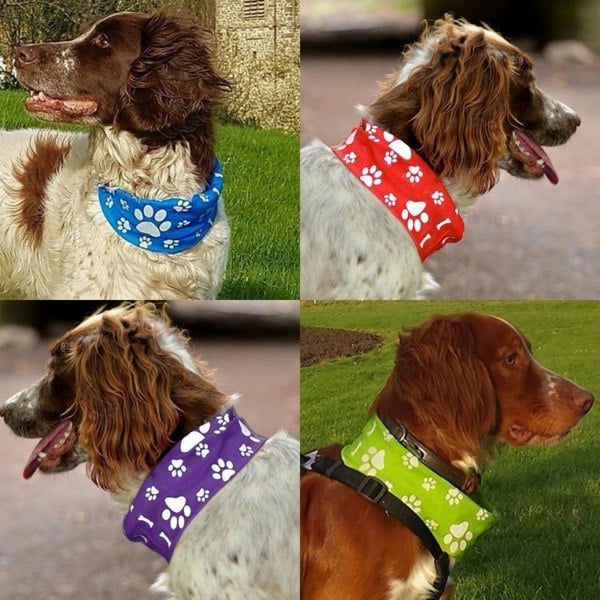 RUFFNEK® Reflective Dog Scarf Snood (Red) – keep your pet safe and visible during UK walks. #ReflectiveDogGear #UKPetAccessories #DogSafety #DogSnood #DogBandana