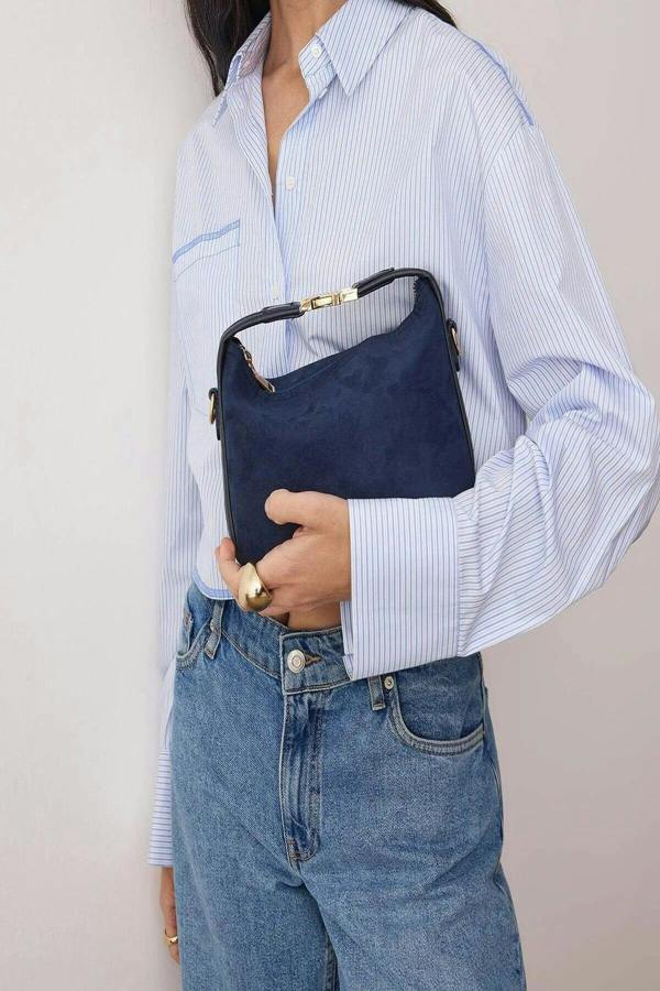 WOVCOR Suede Mini City Hand and Shoulder Bag