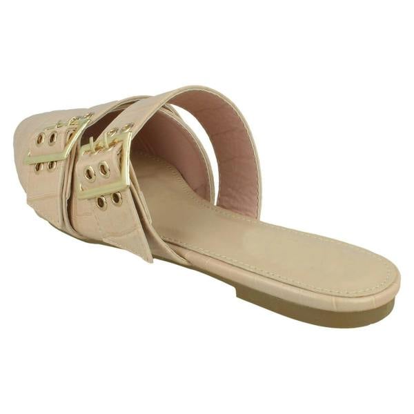 Spot On Ladies Spot On Croc Print Mules F80539