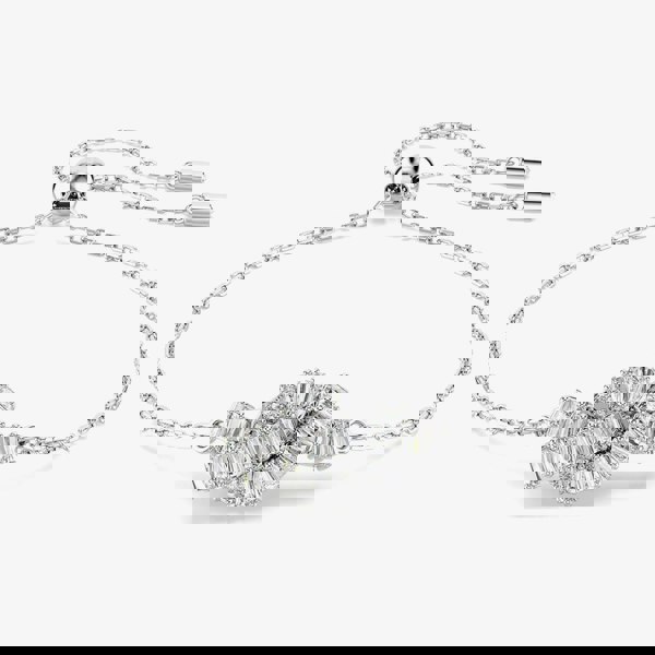 Swarovski Matrix Rhodium Plated White Zirconia Knot Bracelet 5731101