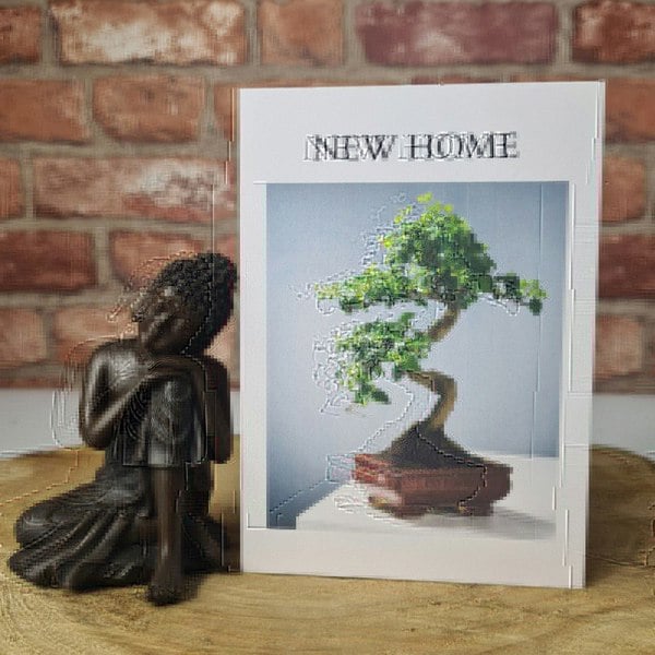 Yorkshire Bonsai Personalised Greeting Card "New Home"