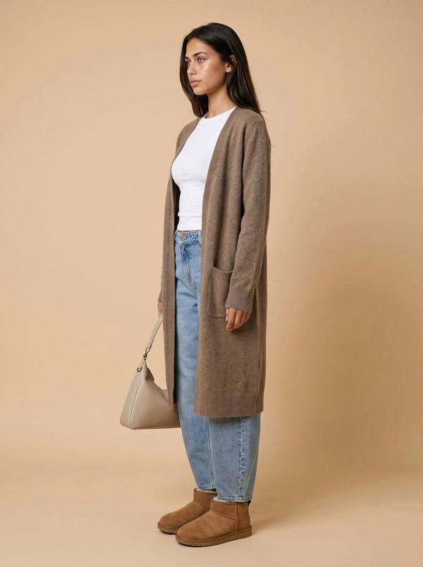Urban Bliss Longline Patch Pocket Cardigan