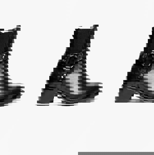 Club Cubano LAMBRO Mens Leather Cuban Heel Boots Black