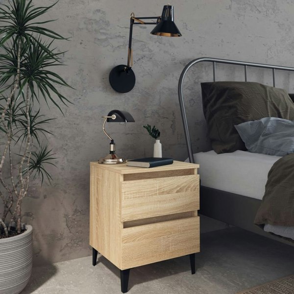 Berkfield Bed Cabinets 2 pcs Sonoma Oak 40x35x50 cm Engineered Wood