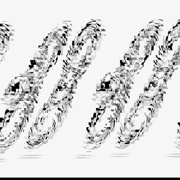 Swarovski Hyperbola Rhodium Plated White Infinity Earrings 5687269