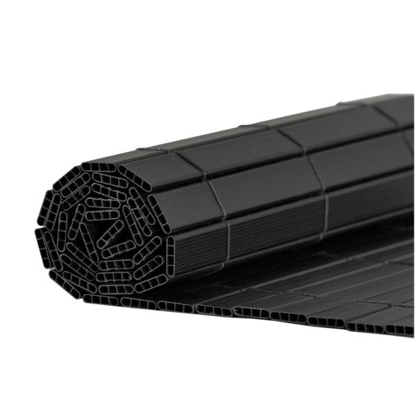 Artificial PVC Bamboo Screening Fence 4m - Black - Evergreenery