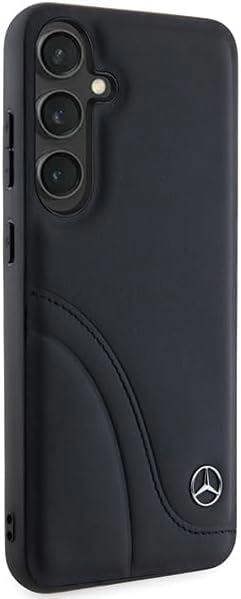 Mercedes Benz Genuine Leather Star Logo Case for Samsung Galaxy S24 6.2" Black- MEHCS24S23RBCSK
