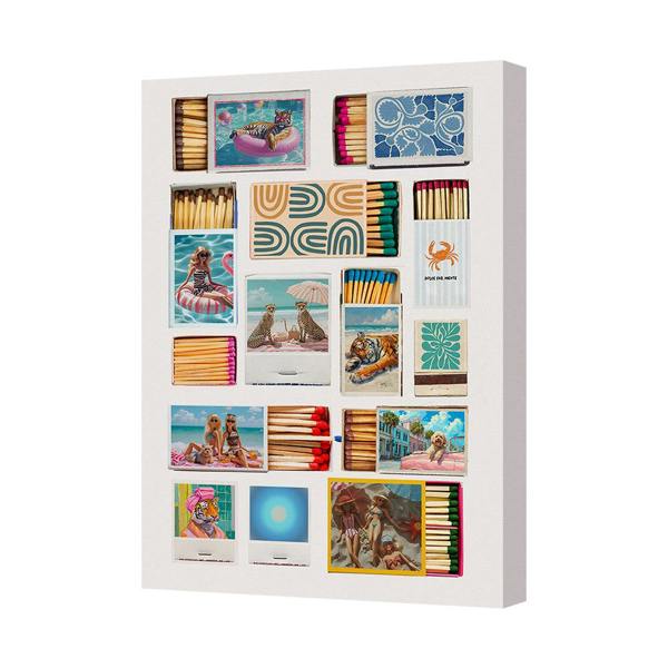 Benjamin Tate Design Canvas 8466 Creative Art Matchbox Set With Color Pencils And Cards