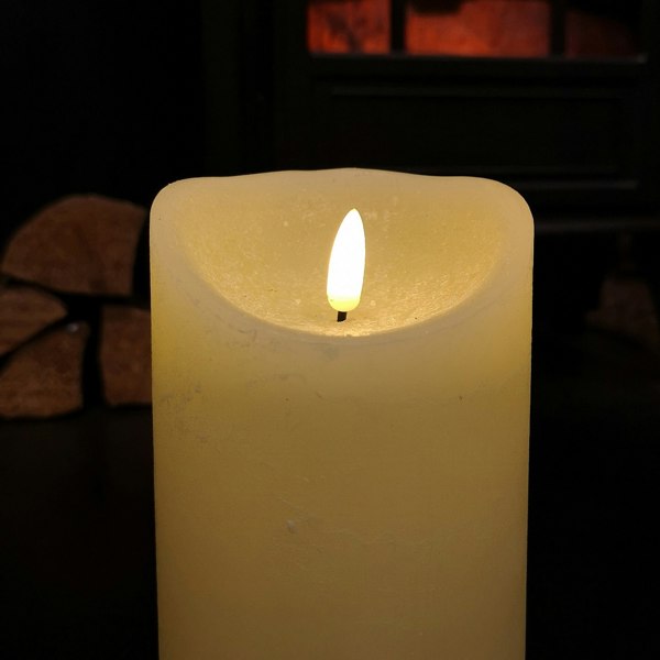 Samuel Alexander 18cm Premier Christmas Cream Flickerbright Candle with Timer