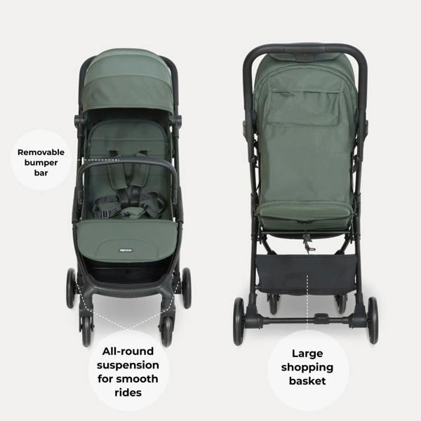 My Babiie MBX2 Compact Stroller - Forest Green