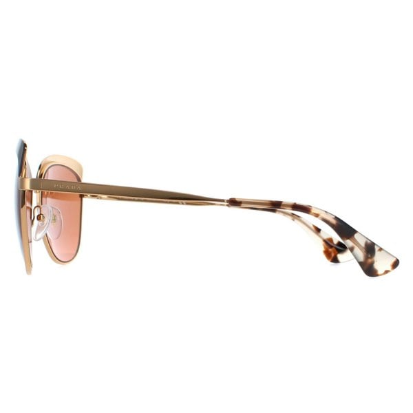Prada Sunglasses PR51TS LAX6N0 Antique Gold Black Brown