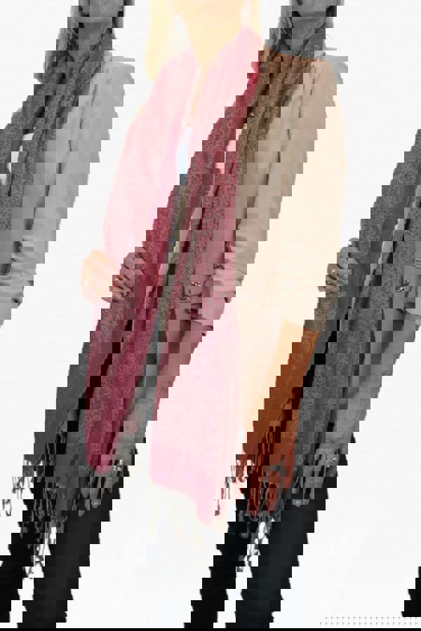 Paulo Due Paisley Jacquard Fine Pashmina Shawl Wrap