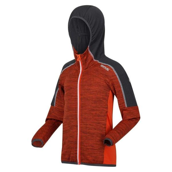 Regatta Childrens/Kids Burnton Raglan Hoodie - Blazing Orange/Rusty Orange - 