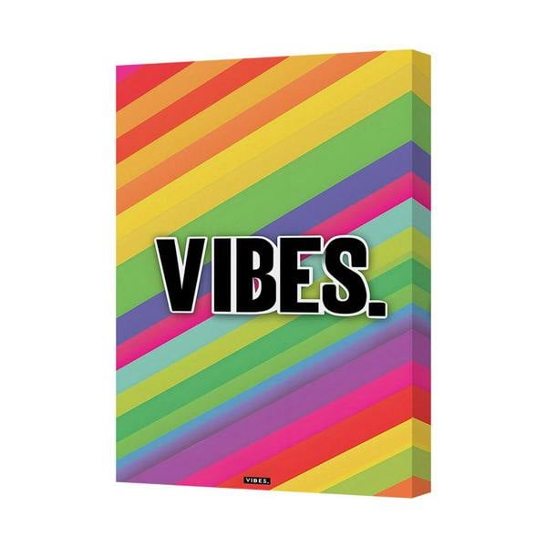 Benjamin Tate Design Vibes Rainbow Stripes Canvas Art Print Handmade In The UK