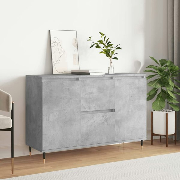 Berkfield Sideboard Concrete Grey 104x35x70 cm Engineered Wood