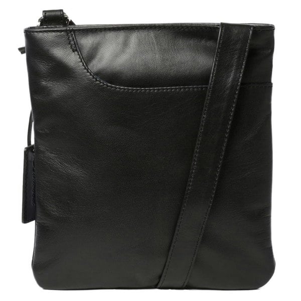 Ashwood Curve Zip Top Leather Cross Body Bag : CURVE
