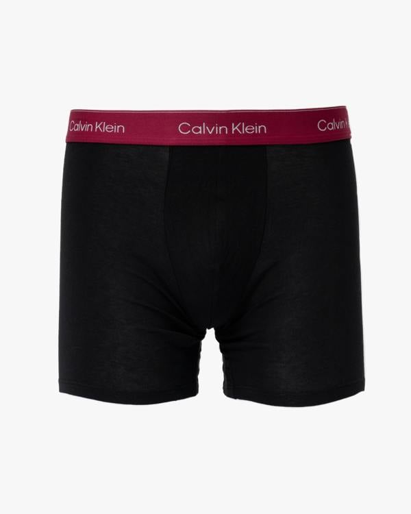 Calvin Klein 3 Pack Mens Boxer Briefs - Black Bodies W/ Poseidon Blue/Plein