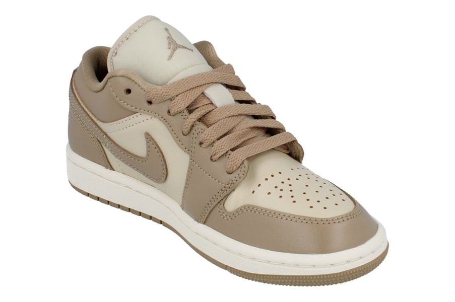 Nike Womens Air Jordan 1 Low Trainers Dc0774  203 - Rattan Desert Camo Sail 203 - Photo 3