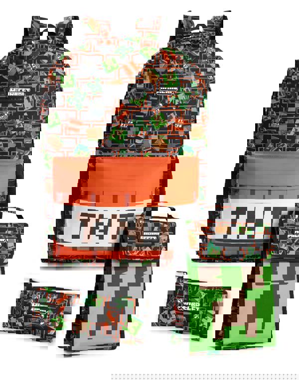 Minecraft Unisex Kids Multicoloured TNT 3 Piece Backpack Set (One Size)