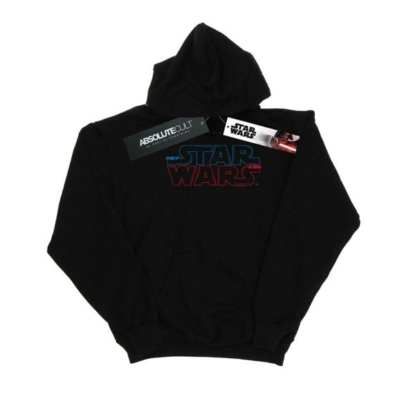 Star Wars Mens Lightsaber Logo Hoodie - Black