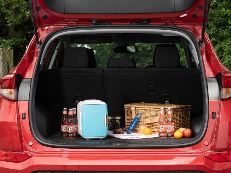 Subcold classic blue 4 litre portable mini fridge in car