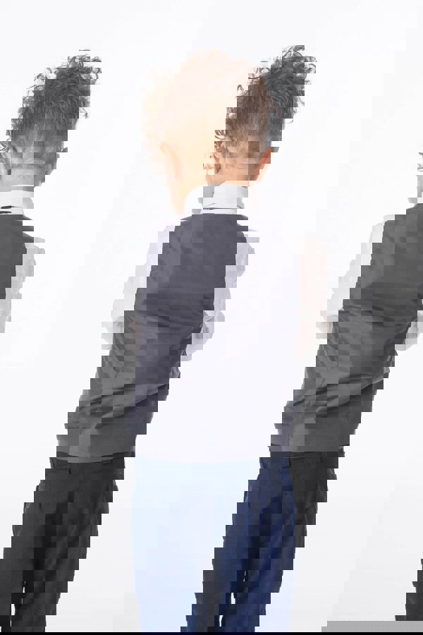 young model showing rear waistcoat