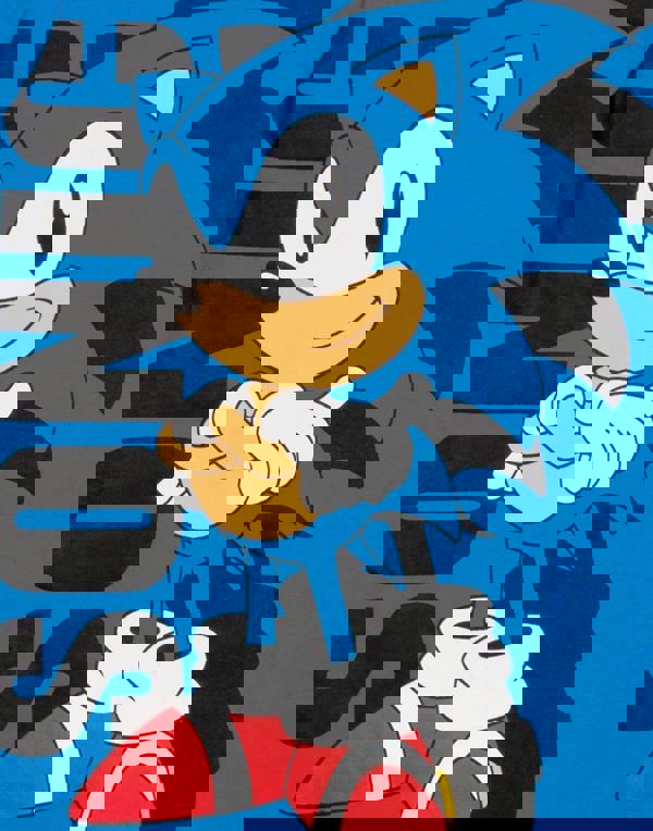 Sonic the Hedgehog Boys Blue Sonic Short Sleeved T-Shirt