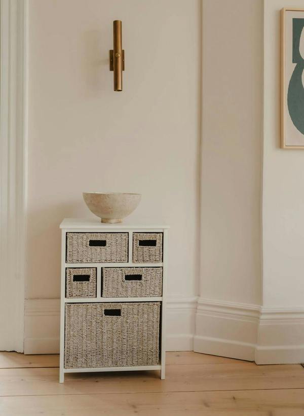 Statement Furniture Tetbury 5 Drawer Storage Unit with Baskets Assembled
