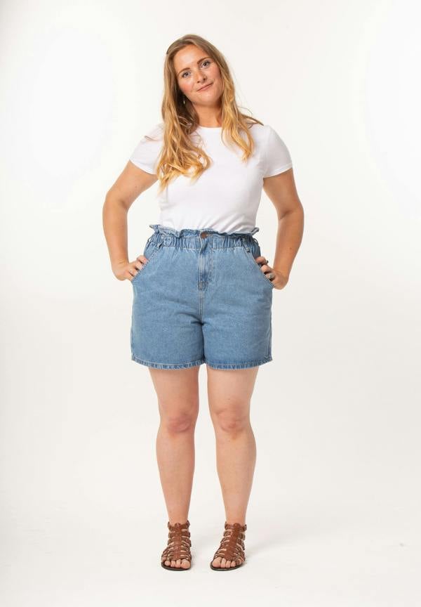 I Am Denim Super High Waist Elasticated Shorts