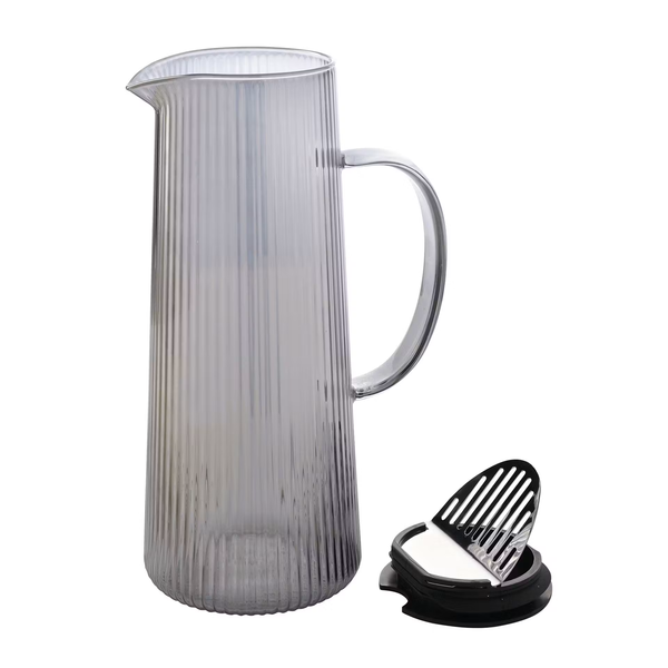 Hestia Grey Ribbed Jug