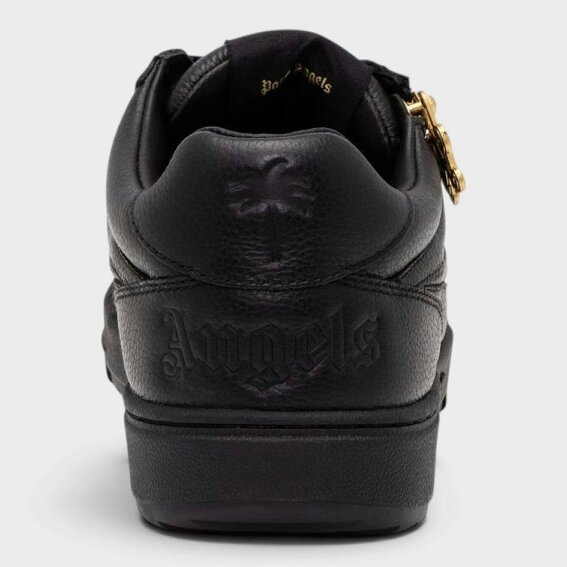 Palm Angels PA Side Zip University Sneakers Black Gold
