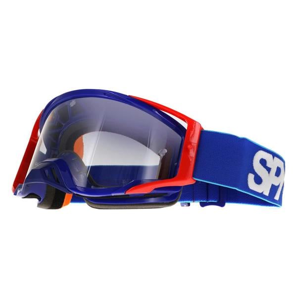 Spy MX Motocross Goggle Foundation 323506999096 Revolution Blue White Red HD Clear