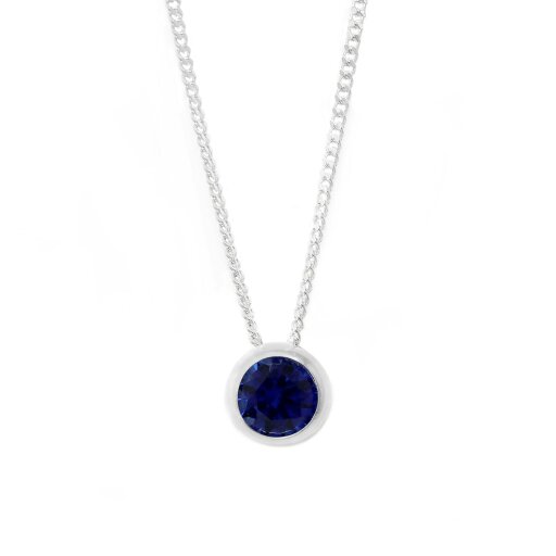 Say It With January Children's Birthstone Necklace - Sterling Silver - September