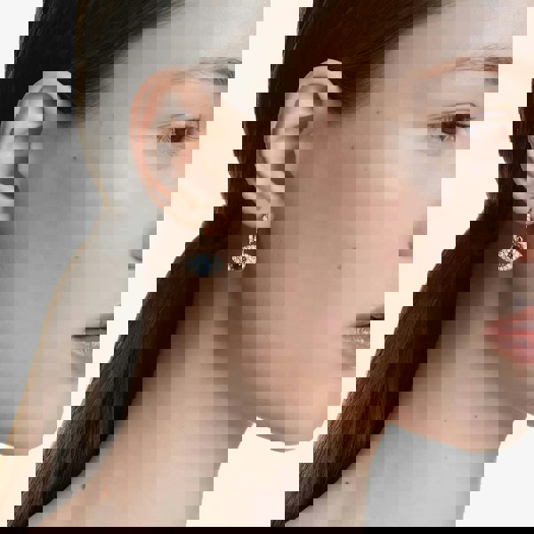 Swarovski Symbolica Gold Tone Plated Evil Eye Dropper Earrings 5692163