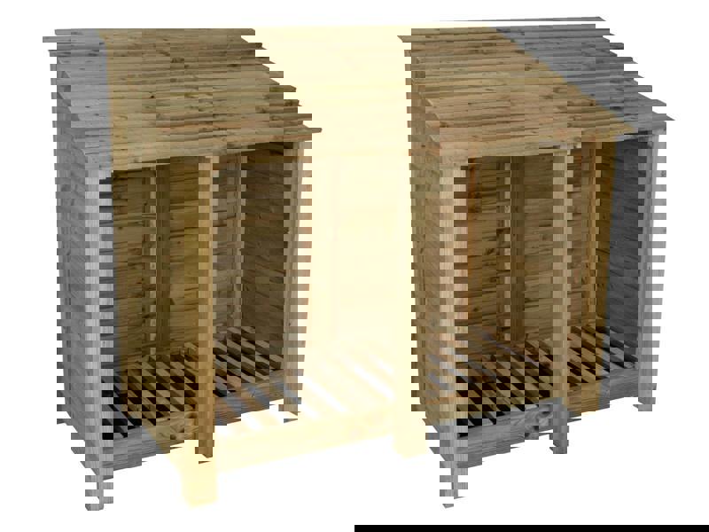 Arbor Garden Solutions Wooden Log Store W-146cm, H-126cm or 180cm, D-88cm