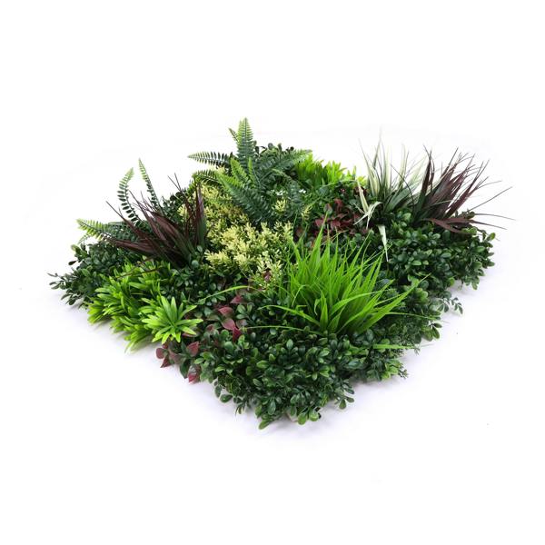 Premium Artificial Plants Green Wall Panel 50 x 50cm - Carnival C - Evergreenery