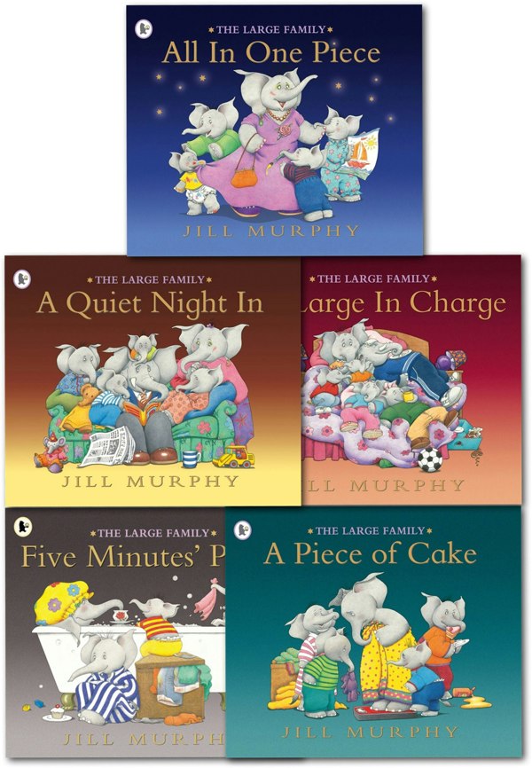 The Large Family Five Minutes Peace 5 Book Set by Jill Murphy