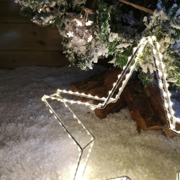 Samuel Alexander 38cm LED Dewdrop Open Star Indoor Outdoor Christmas Decoration in Warm White