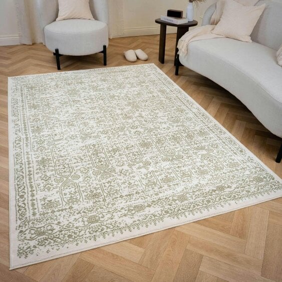 The Rugs Montana Vintage Cream Green Rug | 3716