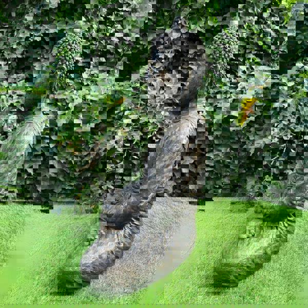 Timeless Zen Large Antique Bronze Meditating Buddha Garden Ornament