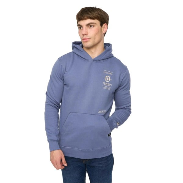 Crosshatch Mens Jamolat Hoodie - Denim Blue