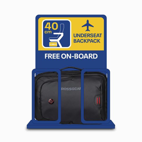 Crossgear iTOUR 40cm Cabin Backpack - Vacuum Pack, USB, 22L