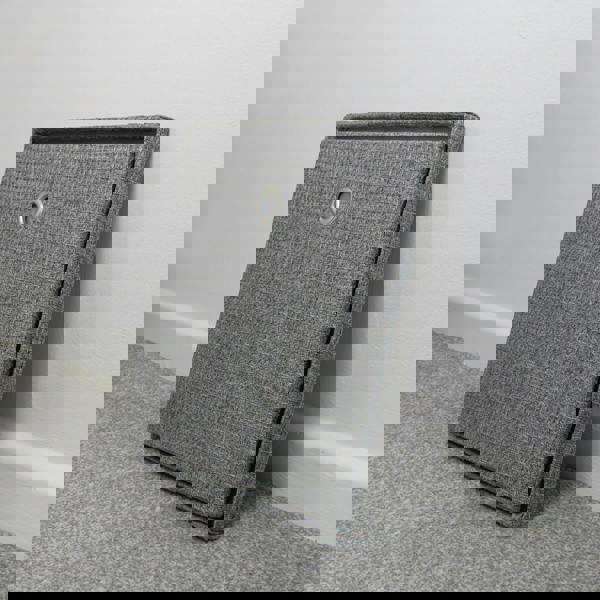 JVL Chroma Foldable Fabric Storage Cube with Lid for Home Organisation, Grey