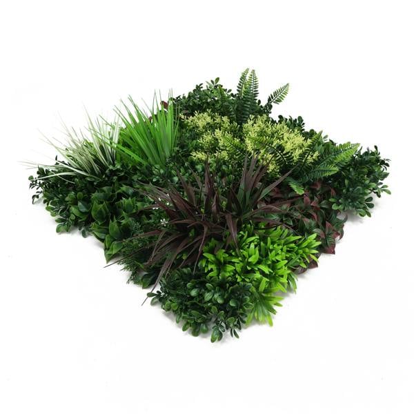 Premium Artificial Plants Green Wall Panel 50 x 50cm - Carnival B - Evergreenery