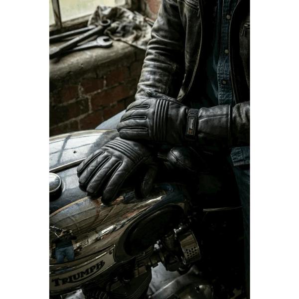 Infinity Leather Men’s Cowhide Leather Thermal Insulation Motorcycle Gloves