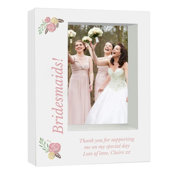 Personalised Memento Company Personalised Floral 5x7 Box Photo Frame