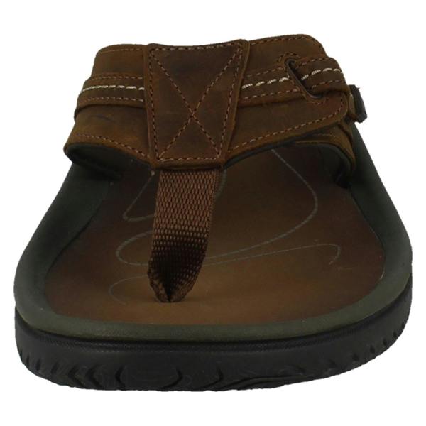Clarks Mens Clarks Adjustable Strap Toe Post Sandals - Wesley Sun