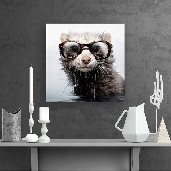 Warren Reed Splashart Ferret Canvas