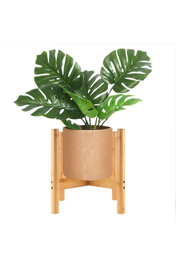 Living and Home Bamboo Nordic Raised Plant Stand