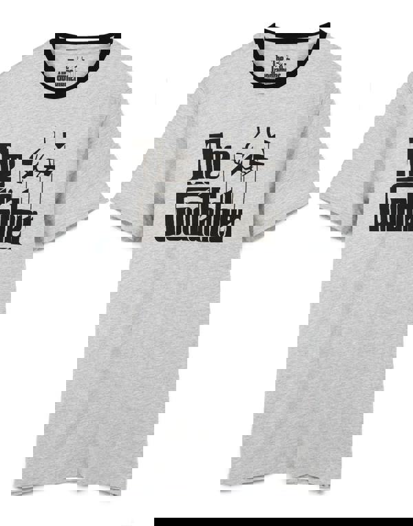 The Godfather Mens Black All-Over Print Bottom Short Sleeve Long Leg Pyjama Set